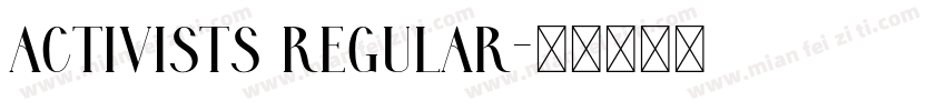 activists regular字体转换